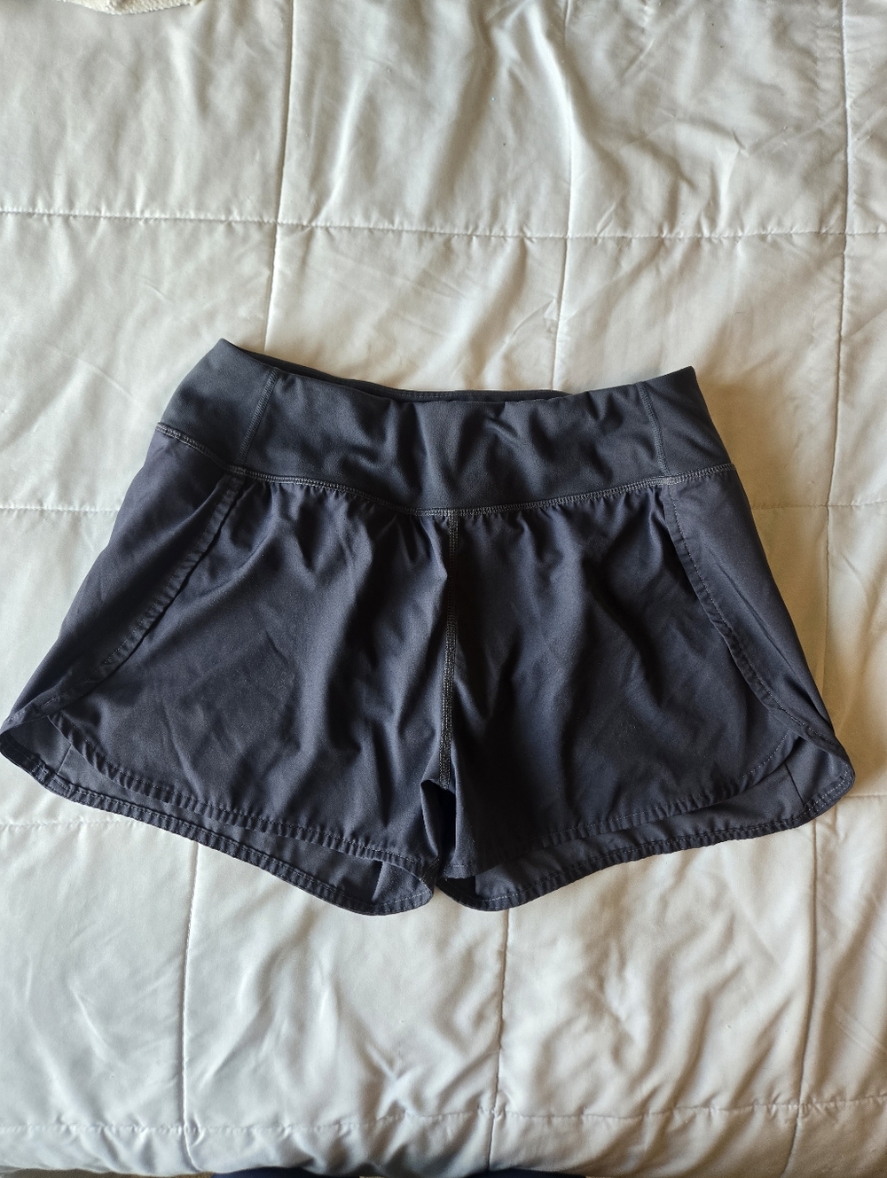 Ethos Athletic Running Shorts Women’s Large Charcoal Built-In Liner Zip Pocket